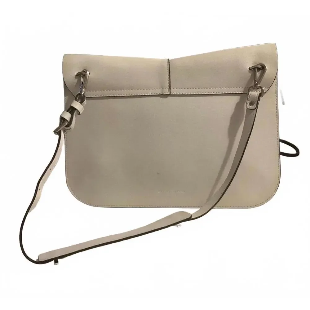 Gianni Chiarini Ivory Cream Leather Shoulder Bag Purse Pocketbook Clutch Texture